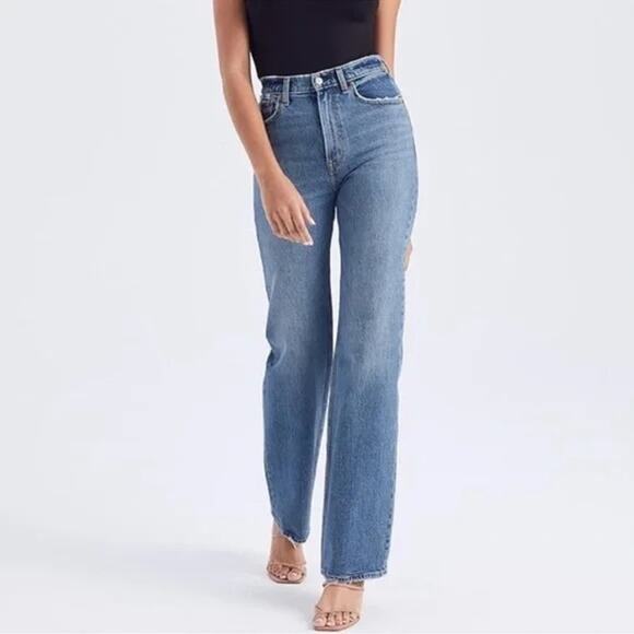 Abercrombie & Fitch 90's Straight Ultra High Rise Jeans Blue 6 Long - Picture 1 of 9